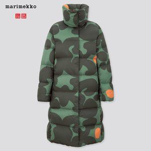 NEW UNIQLO MARIMEKKO COCOON Down PUFFER XXS GREEN